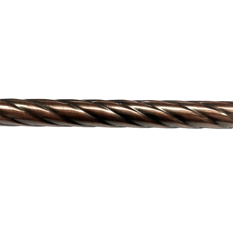 Slat Cuirtín Teileascópála Iarainn Twisted